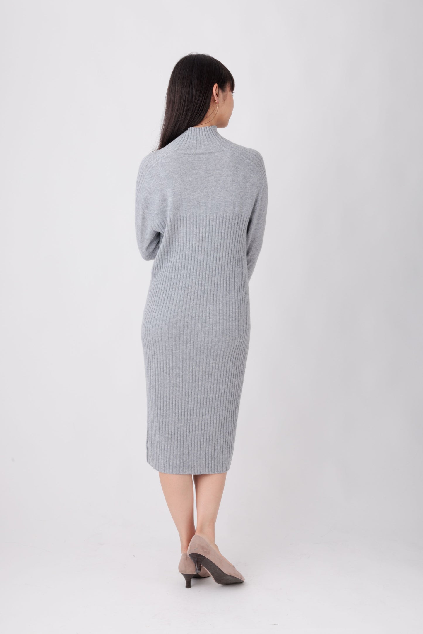 Nanako Style レディース カシミヤロングワンピース 373600