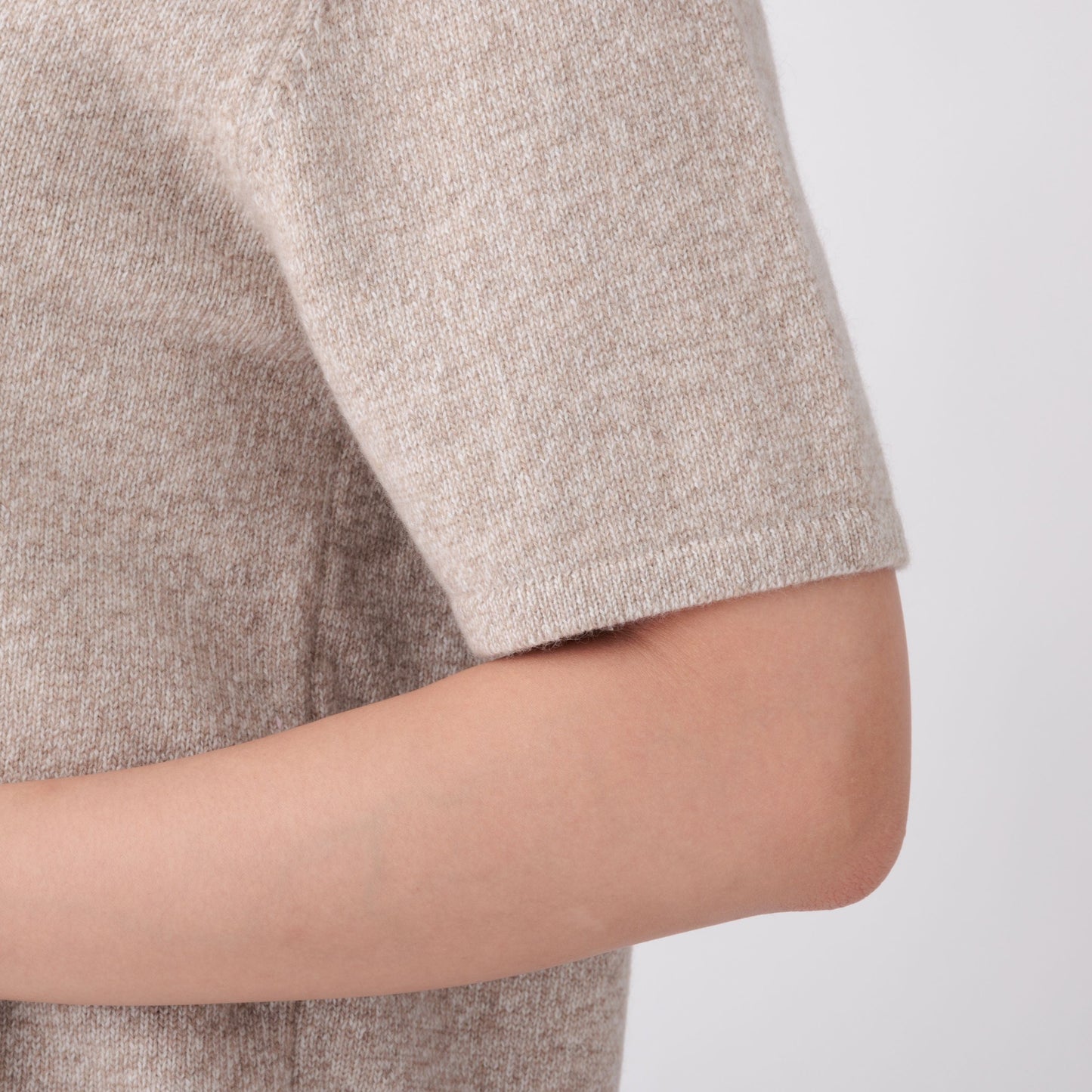 Nanako Style レディース カシミヤ半袖セーター 373402