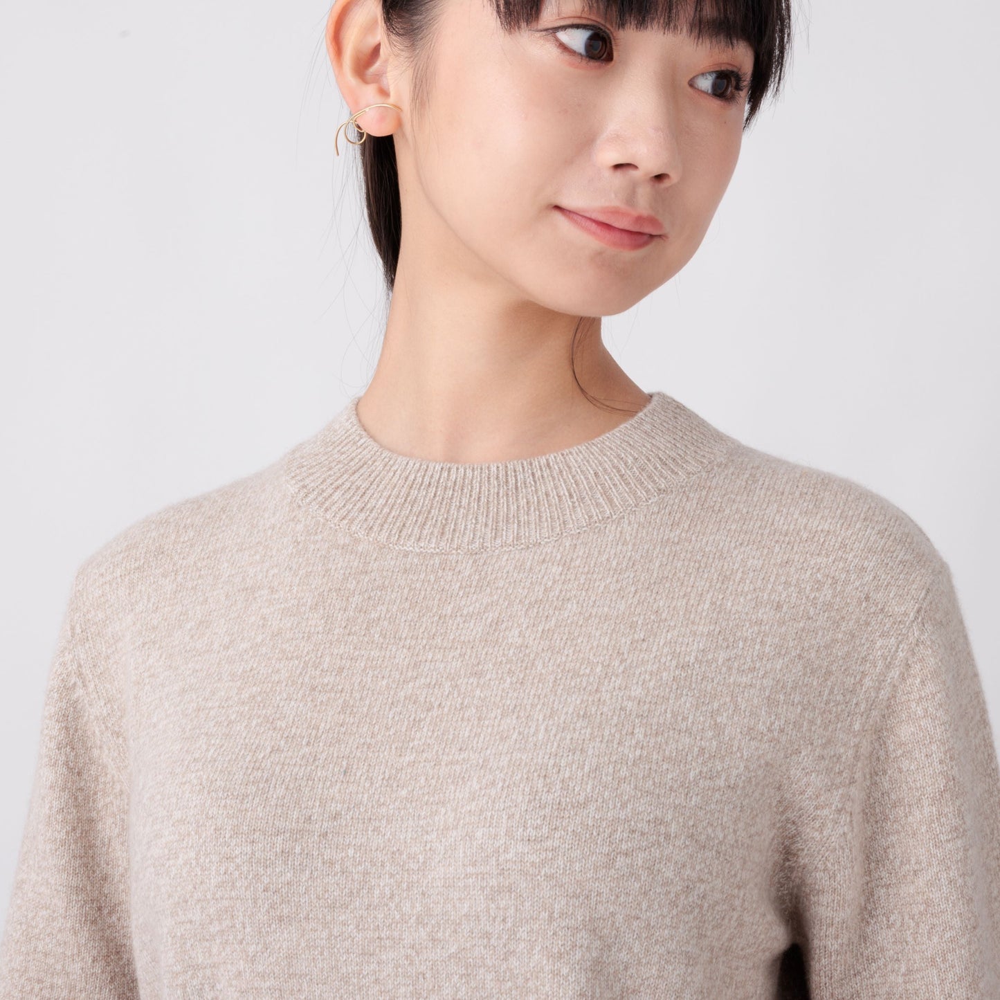 Nanako Style レディース カシミヤ半袖セーター 373402