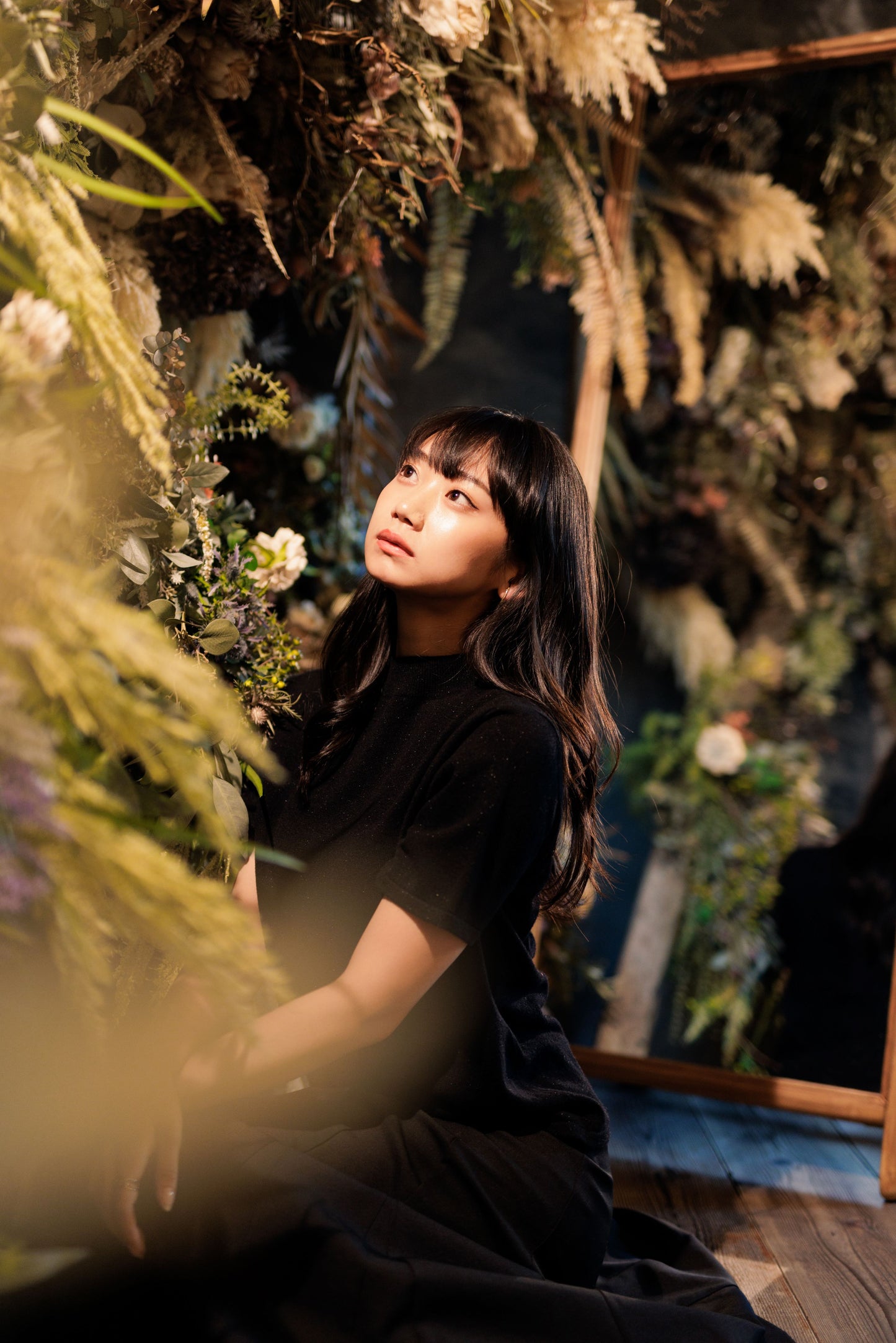 Nanako Style レディース カシミヤ半袖セーター 373402