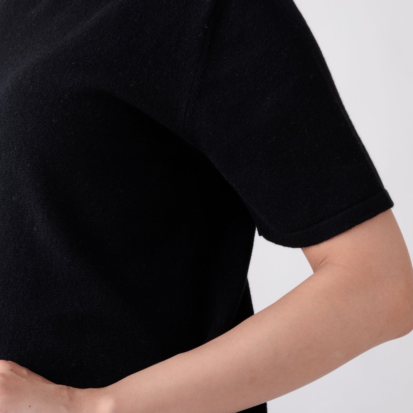 Nanako Style レディース カシミヤ半袖セーター 373402