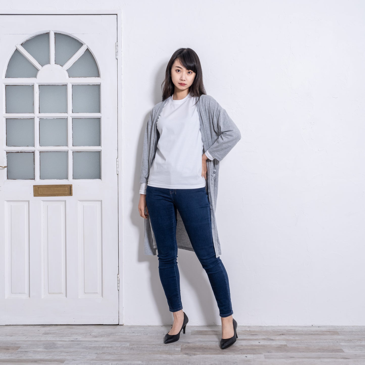 プレミアコットンTシャツ(長袖、ロンT) アメリカ綿 レディース S,M,L,LL 354-402