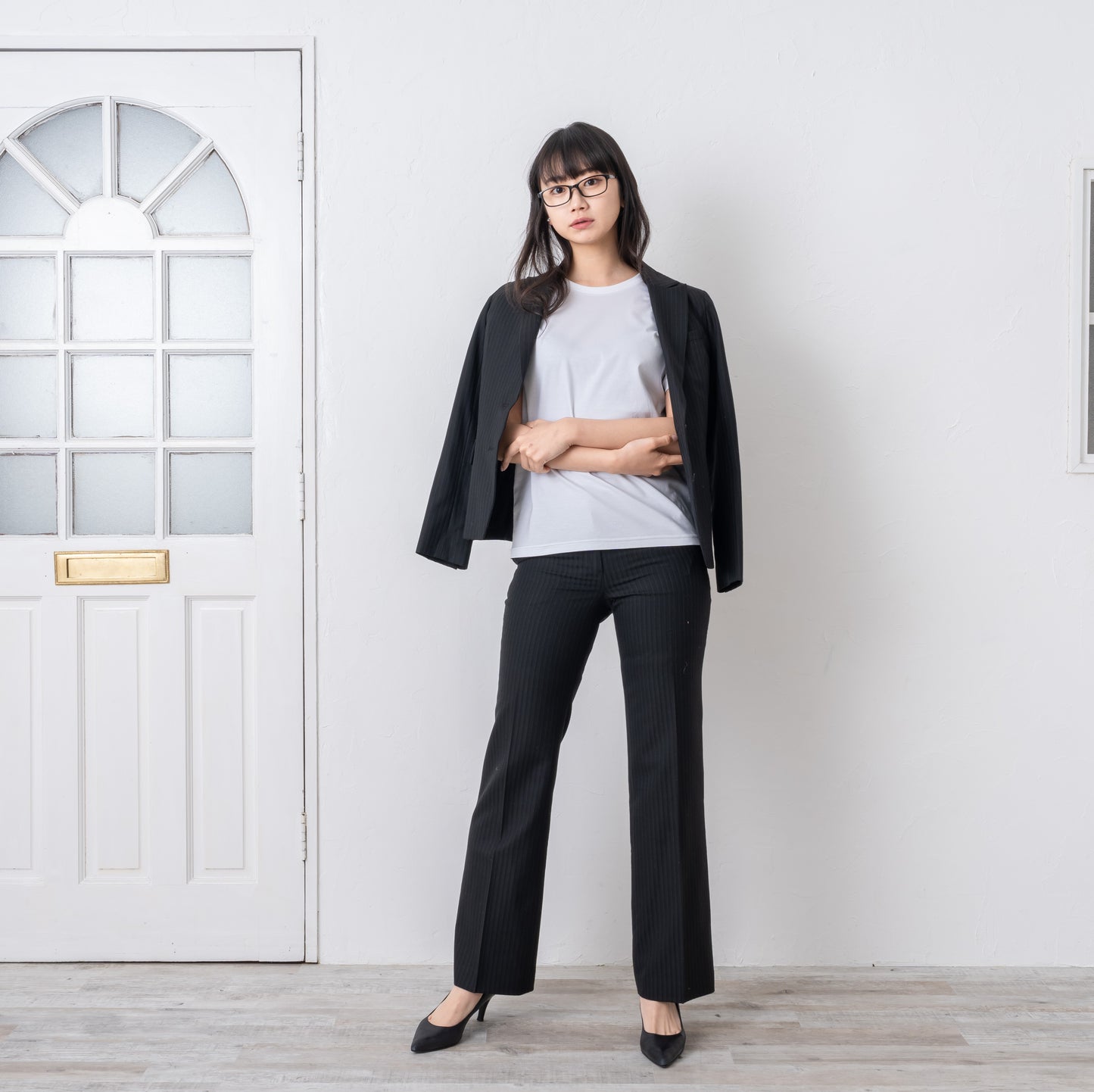 天然繊維 超長綿 レディース半袖Tシャツ 354-400