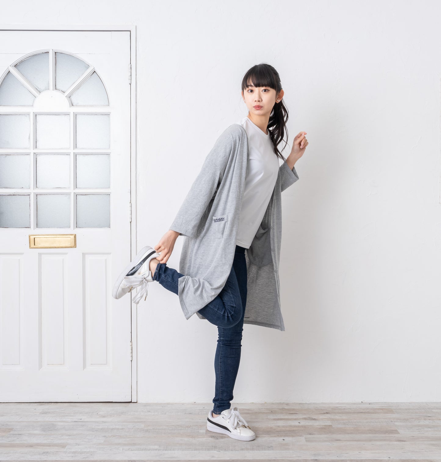 天然繊維 超長綿 レディース半袖Tシャツ 354-400