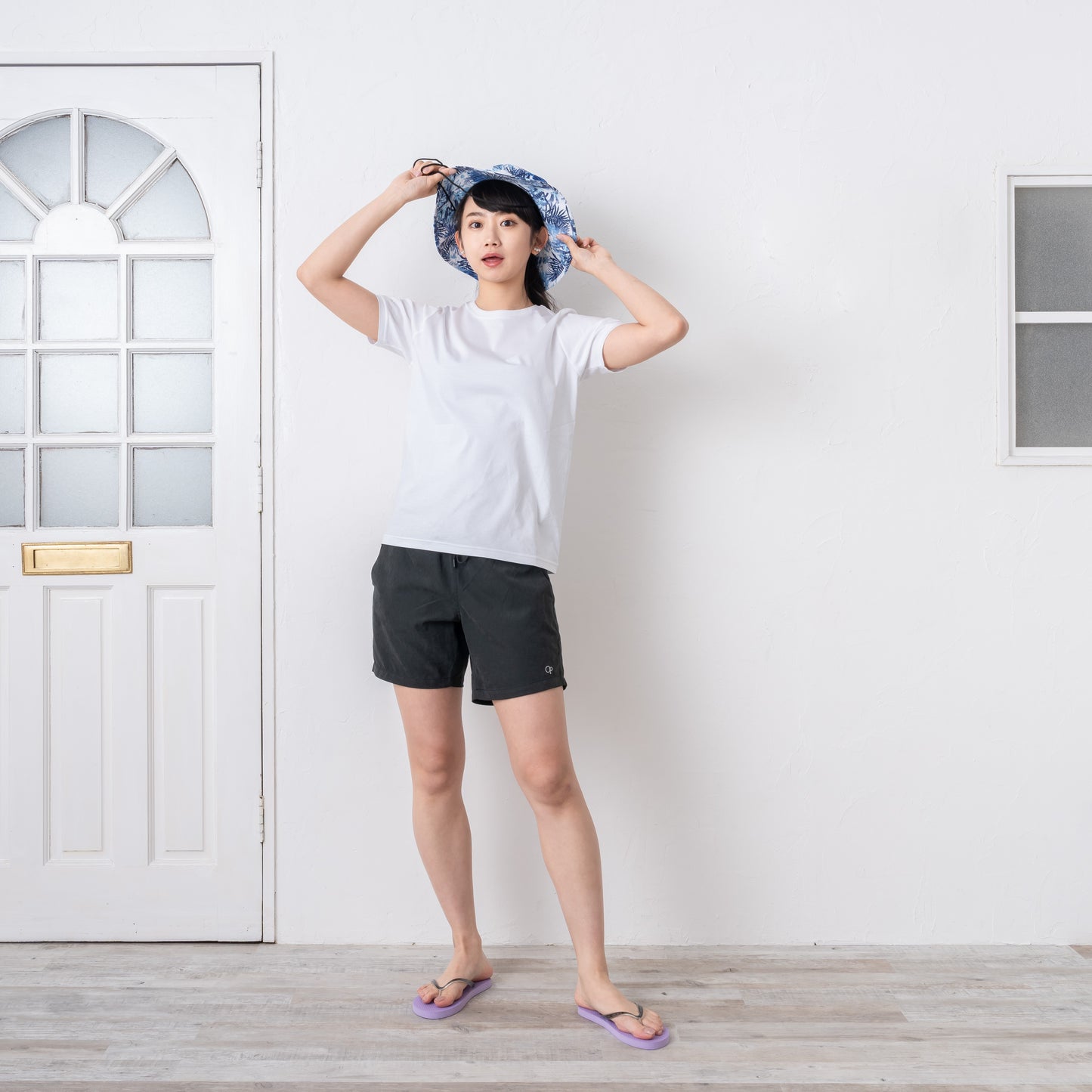 天然繊維 超長綿 レディース半袖Tシャツ 354-400