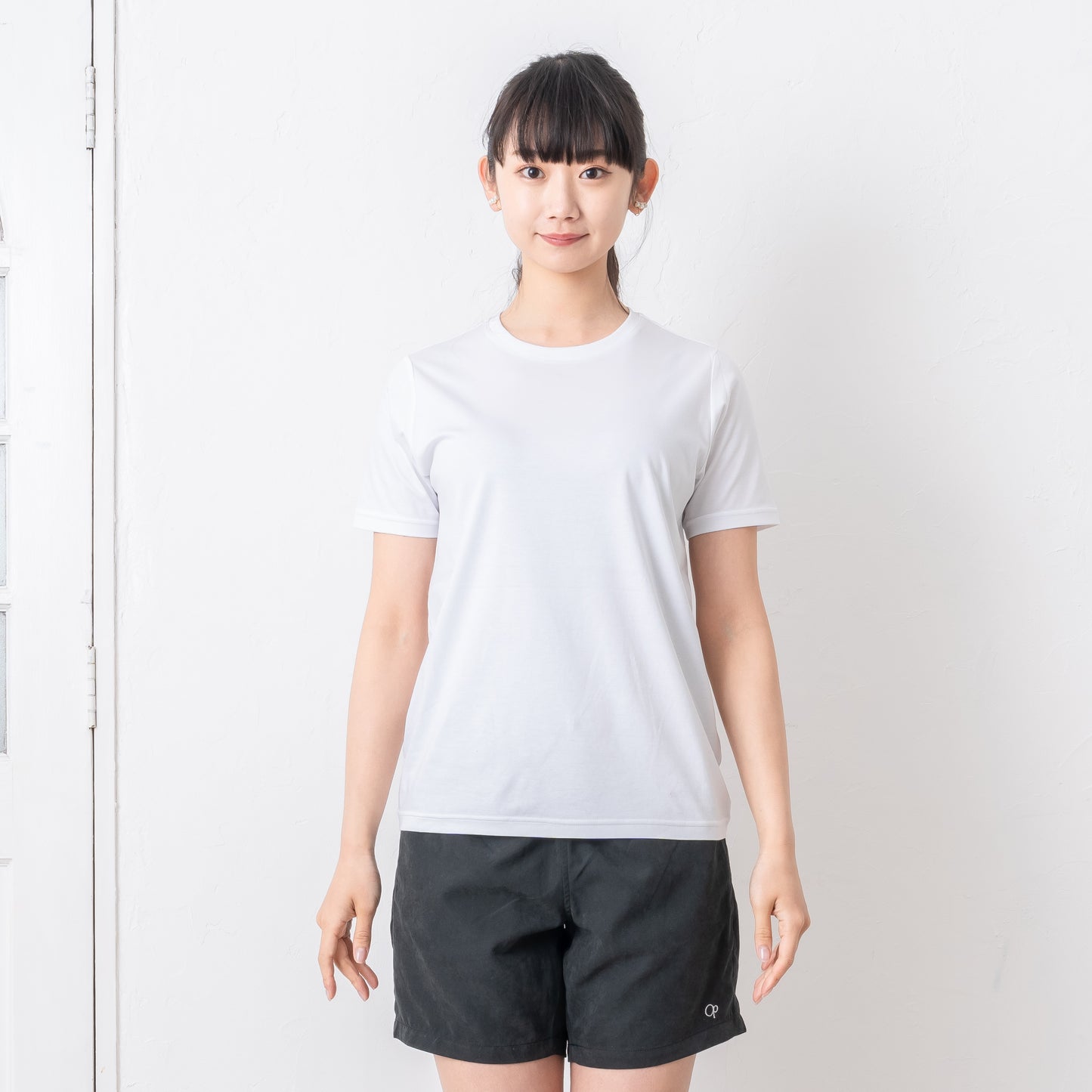 天然繊維 超長綿 レディース半袖Tシャツ 354-400