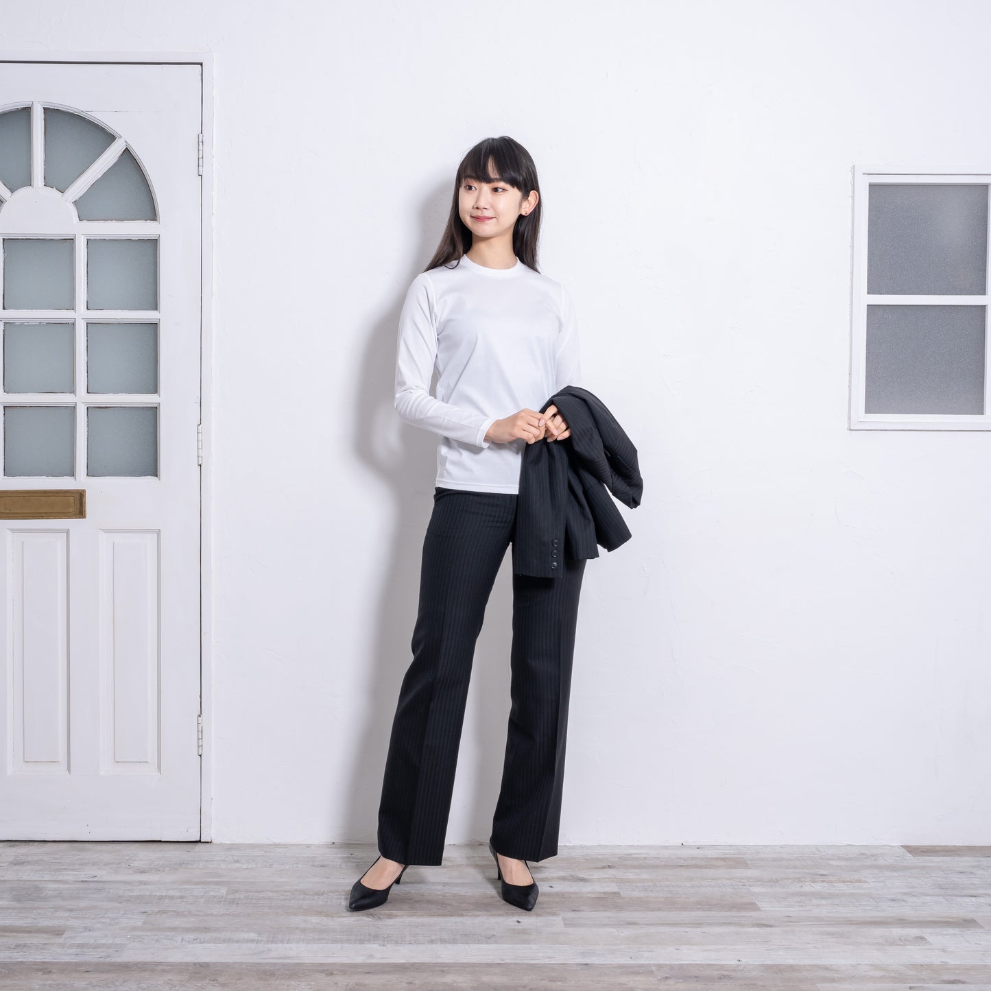 プレミアコットンTシャツ(長袖、ロンT) アメリカ綿 レディース S,M,L,LL 354-402