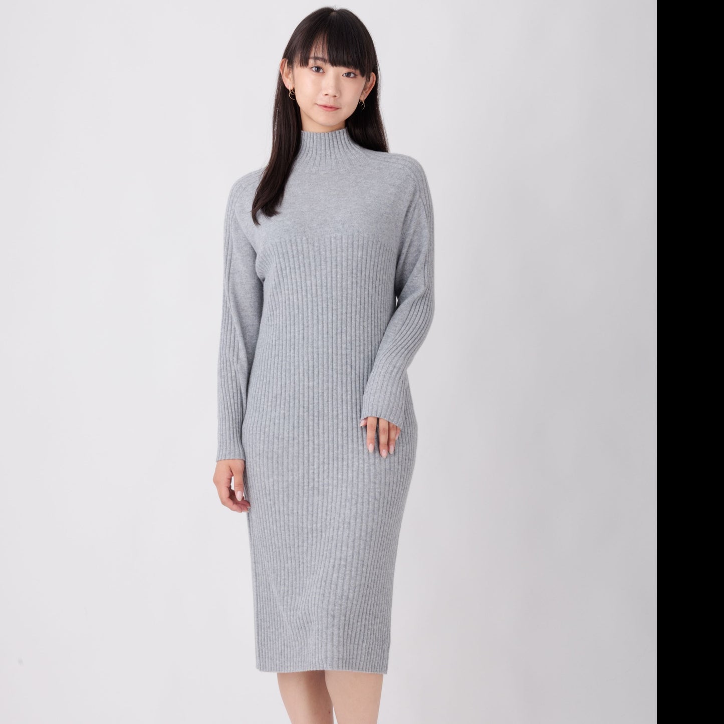 Nanako Style レディース カシミヤロングワンピース 373600