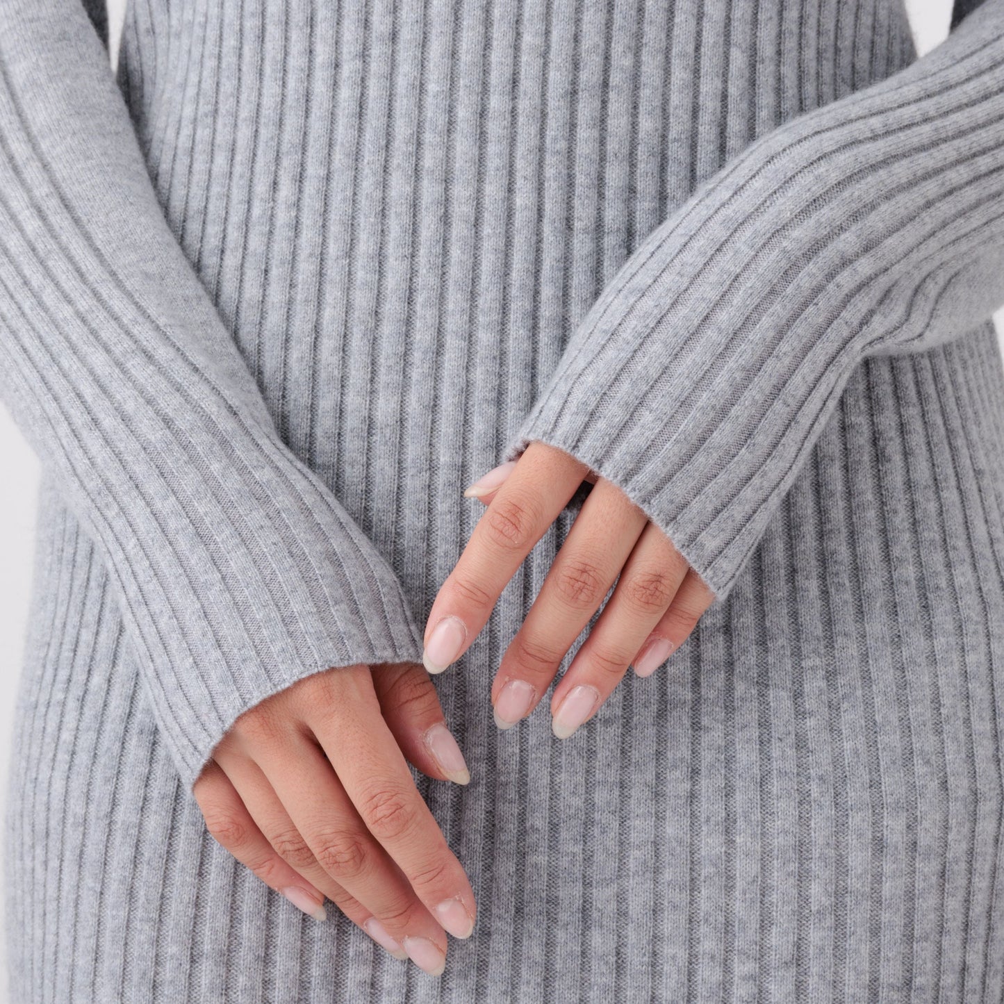 Nanako Style レディース カシミヤロングワンピース 373600