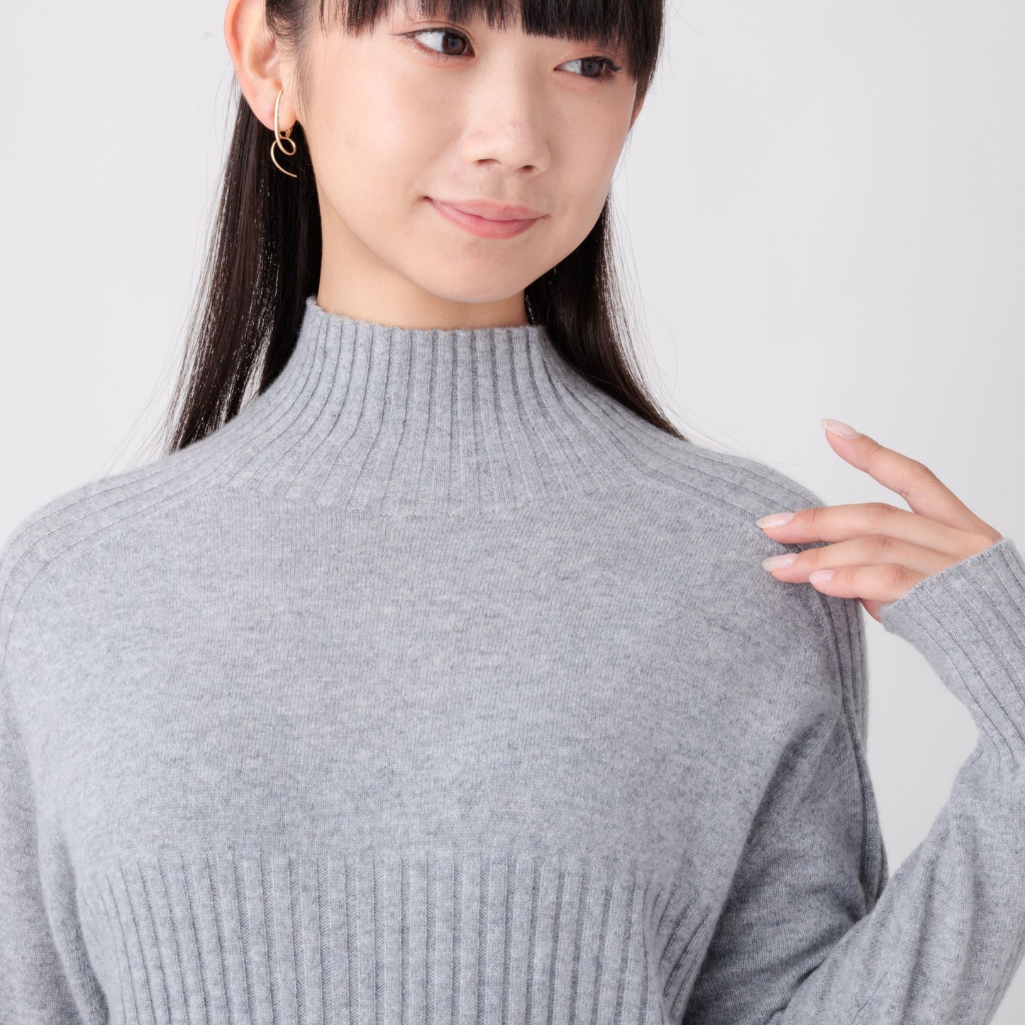 Nanako Style レディース カシミヤロングワンピース 373600