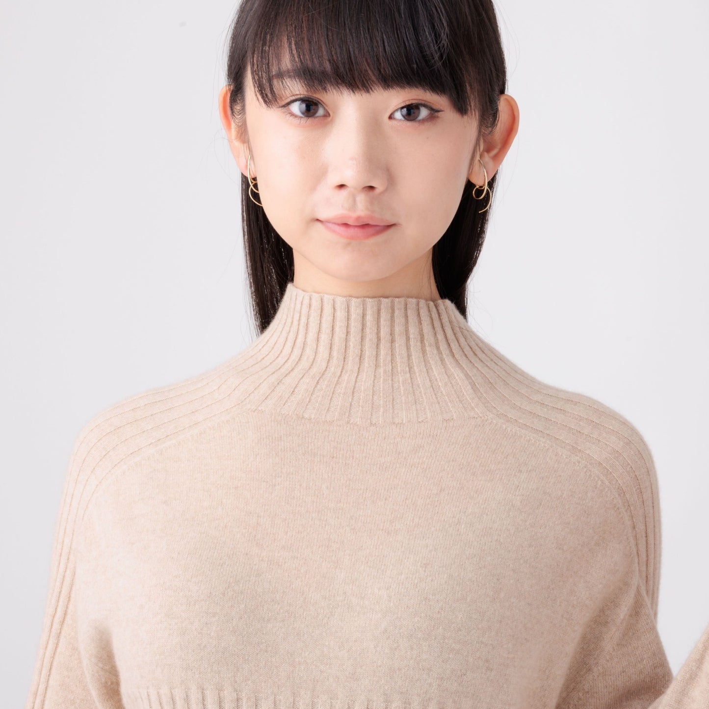 Nanako Style レディース カシミヤロングワンピース 373600