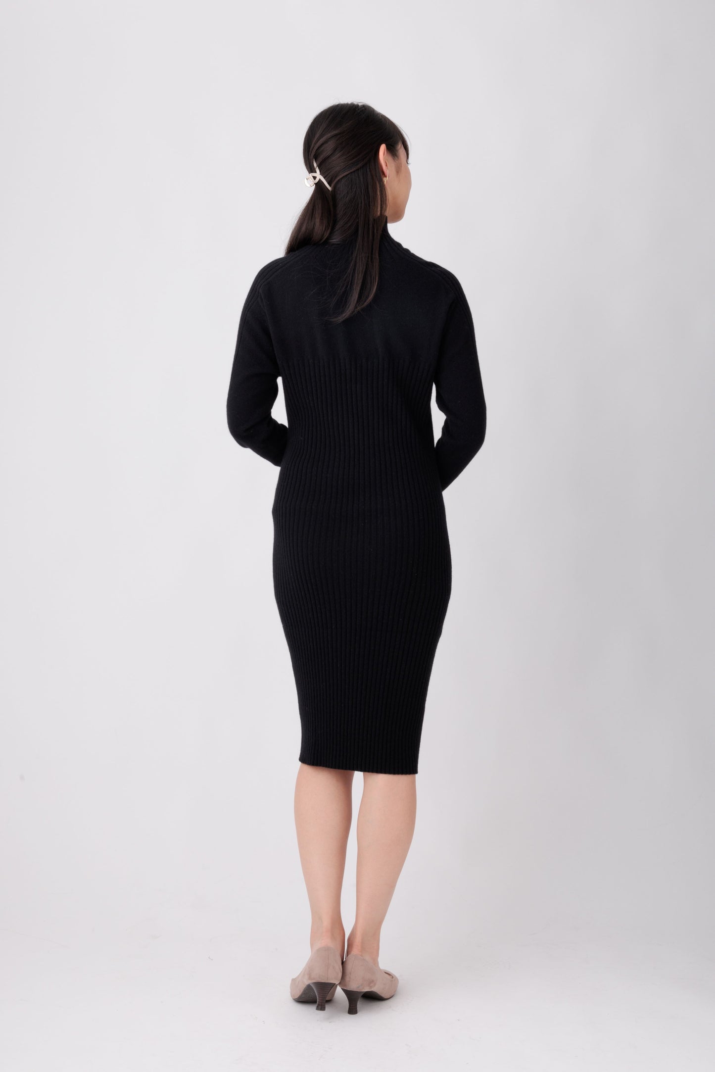 Nanako Style レディース カシミヤロングワンピース 373600